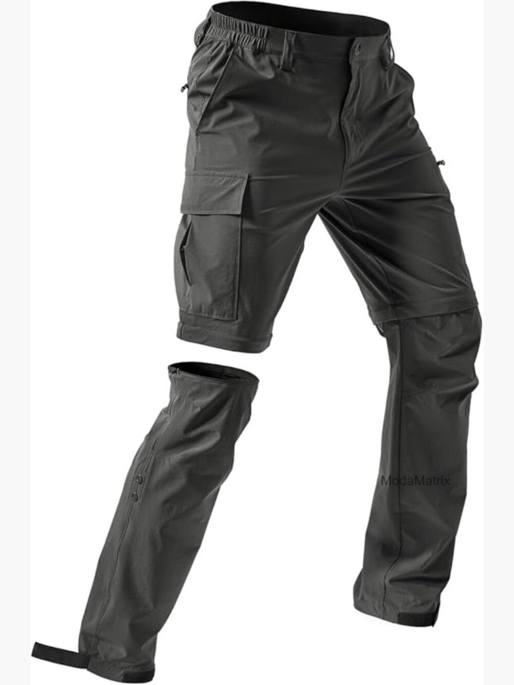Men's Convertible Hiking Pants Quick-Dry Water-Resistant Zip-Off Lightweight 5